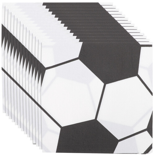 Fodboldpapirservietter 33x33 cm firkantede 100 stk.