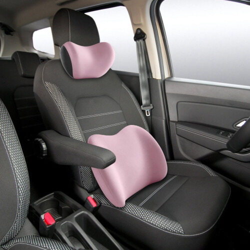 Memory Foam Bilhovedstøttesæt Sakura Pink