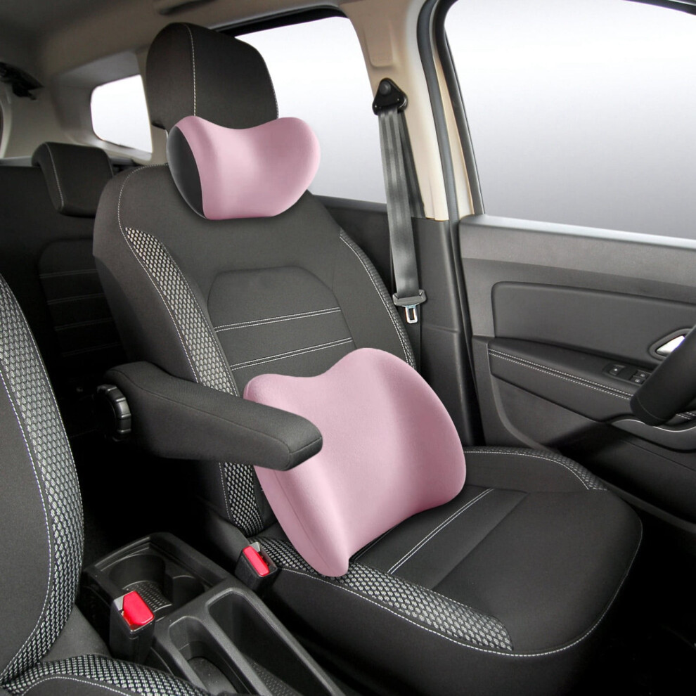 Memory Foam Car Headrest Pillow Set Sakura Pink 301029224287