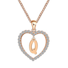 Collana con nome personalizzato e ciondolo con alfabeto (26 lettere)