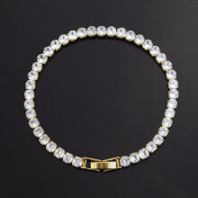 Tennisarmband met micro-inleg van zirkonia (4 mm)