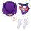 Set da assistente di volo da donna: cappello, sciarpa, guanti, 1