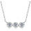Κολιέ μενταγιόν Moissanite 3 Stone από ασήμι 925 1