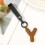 Leren sleutelhangers met Engelse letters – 26 letters, 1 stuk 1