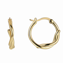 Twisted Small Hoop Earrings Celtic Love Knot Huggie