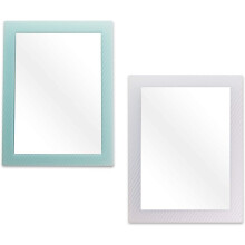 Magnetic Locker Mirror 6.3"x4.8" Soft Mint White 2-Pack
