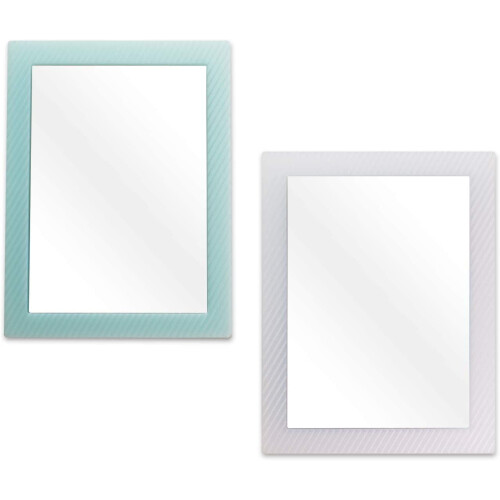 Magnetic Locker Mirror 6.3"x4.8" Soft Mint White 2-Pack