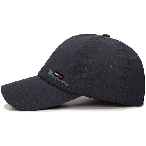 Ventilerende baseballcaps for menn, mørkegrå