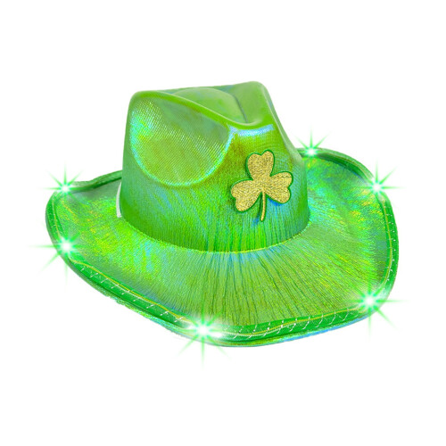LED-lysende kløverhat til St. Patricks dag