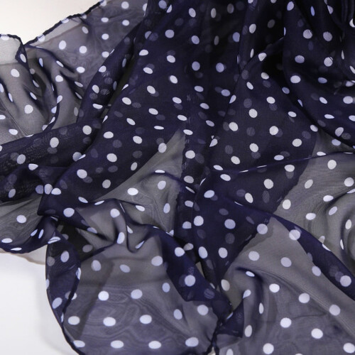 Damessjaal van polyester met stippenprint, 160x50 cm 2