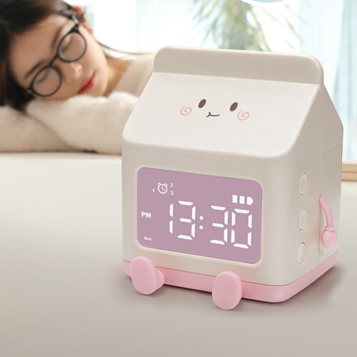 Groene melkpak wekker, met snoer, LED-display 1