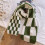 Eșarfă tricotată verde, eșarfă caldă unisex de iarnă 2