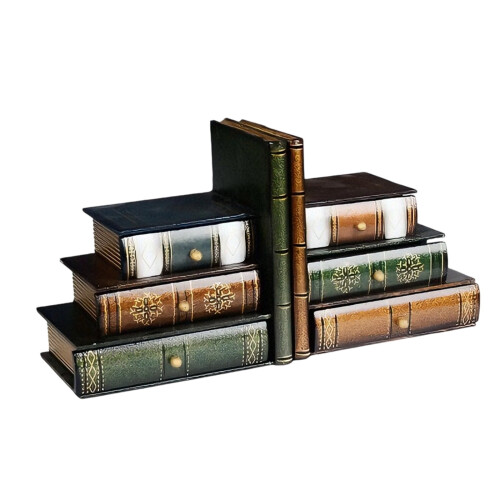 Vintage-Buchorganizer aus Holz (Attrappe) 1