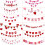Valentinsdag Glitter Hjerte & Blomsterkirs Banner 2