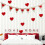 Valentinsdag Glitter Hjerte & Blomsterkirs Banner 4