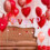 Valentinsdag Glitter Hjerte & Blomsterkirs Banner 5