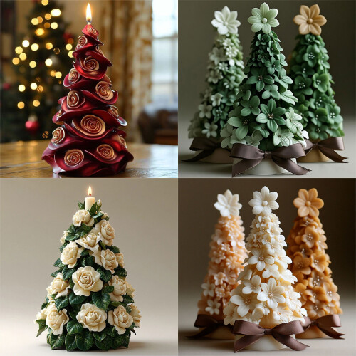 Moule d'arbre de noël en Silicone réutilisable, pour-Noël A 2