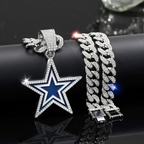 Pentagramhänge Kubanskt Halsband 15mm Silver/Guld 1
