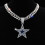 Pentagramhänge Kubanskt Halsband 15mm Silver/Guld 3