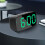 Digital vækkeur med LED-display, 12/24 timer og snooze 4