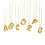 Gold Plated Bubble Letter Necklace – Initial Pendant on 2