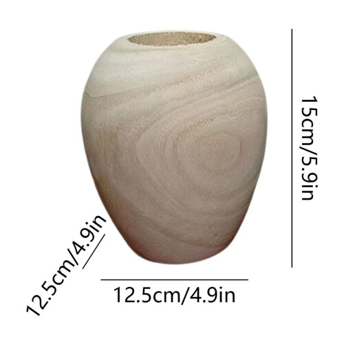 Dekorative hohe Bodenvase aus Holz, 1 Stück 2