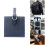 Simple Square PU Leather Luggage Labels Easy Installation-brown 3
