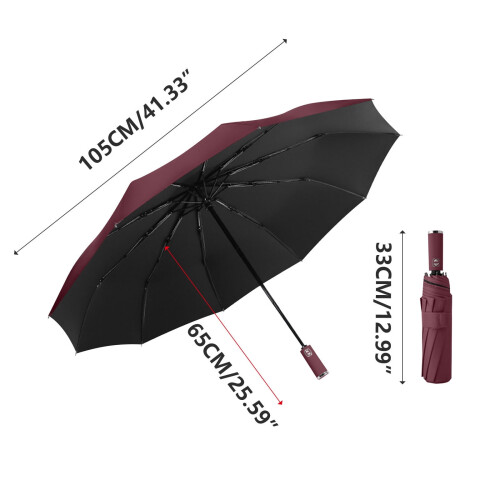 Umbrelă UV complet automată cu 10 nervuri, rezistentă la vânt 2