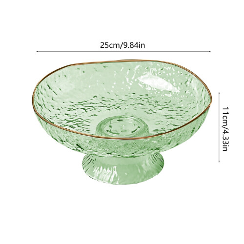 Fruktskål i glaspiedestal, 25 cm 2