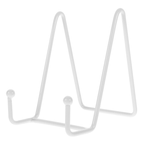 Cavalete de ferro para exibição – Branco, 7,5 x 10,5 cm