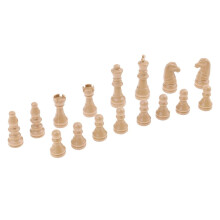 16 pièces d'échecs - Beige - Roi de 63 mm