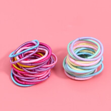 100 unidades de elásticos de cabelo infantis, cores sortidas