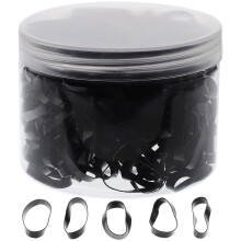 500 Elásticos de Cabelo de Borracha Pretos – Elásticos e Macios