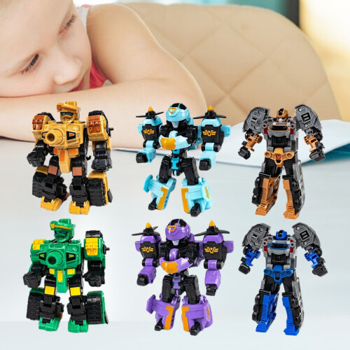 Transformerende robotlegetøj 15 cm 4-i-1 LEGO-kompatibel