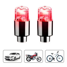 Rode fietswielverlichting, universeel ventiel, 2 stuks