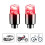 Röda cykelhjulslampor, universalventil, 2-pack 1