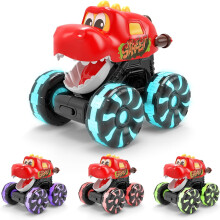 Dinosaurier-Spielzeugauto mit LED-Rädern, Druck-und-Loss-Funktion