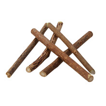 Lot de 10 bâtonnets à mâcher en bois pour lapins, hamsters et cochons d'Inde