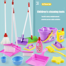 16-delige schoonmaakspeelset voor kinderen met trolley