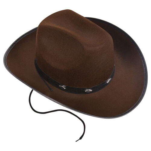 Cappello da cowboy in feltro marrone per uomo e donna