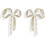 Pearl Drop Earrings with Bow Design for Women 1