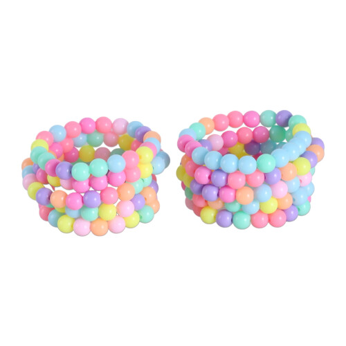 Set di braccialetti con perline per bambini – 10 pezzi multicolore in ABS