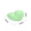 Heart-Shaped Plastic Dinner Plates 5.91" x 5.51" Green 3