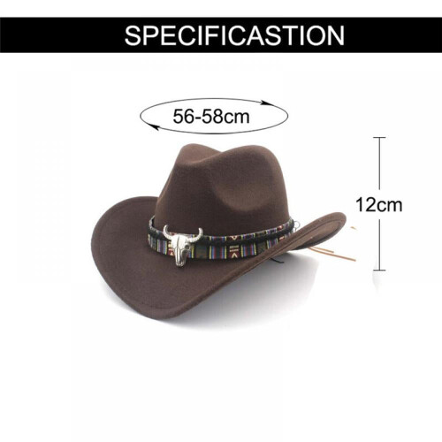 Καπέλο Cowboy από μαλλί και τσόχα για άνδρες και γυναίκες 1