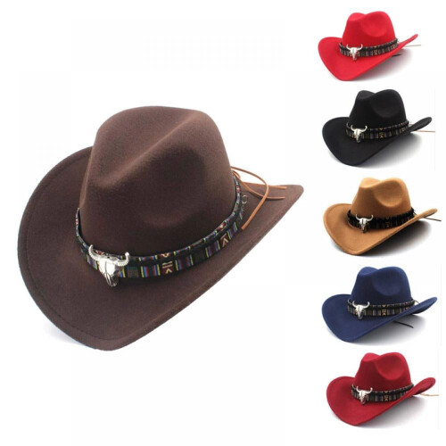 Καπέλο Cowboy από μαλλί και τσόχα για άνδρες και γυναίκες 2