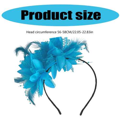 Halloween Feathered Headband Floral Hair Accessory 2