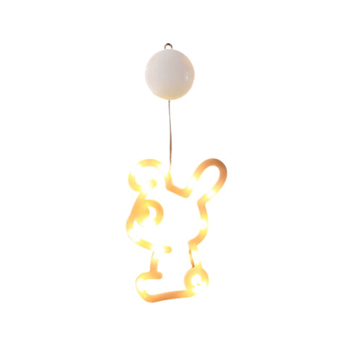 Easter Bunny Window Suction Lights, Battery Operated, Compatible with Easter Decor 1