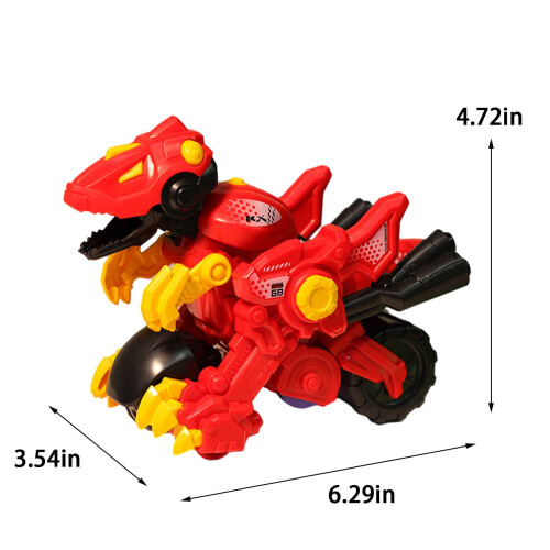 Dinosaur Transformation Car Toy STEM Learning Push and Go 2