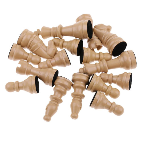 16 pièces d'échecs - Beige - Roi de 63 mm 2