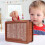 Houten spaarpot met teller2025 5